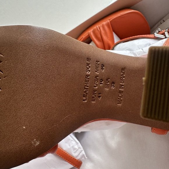 ANTHROPOLOGIE Vicenza Knotted Platform Heels Size 41 / UK 8 Orange BNIB - Picture 12 of 12